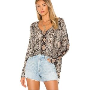 Show Me Your Mumu Revolve Hug Me Python Knit Sweater Misses size XS